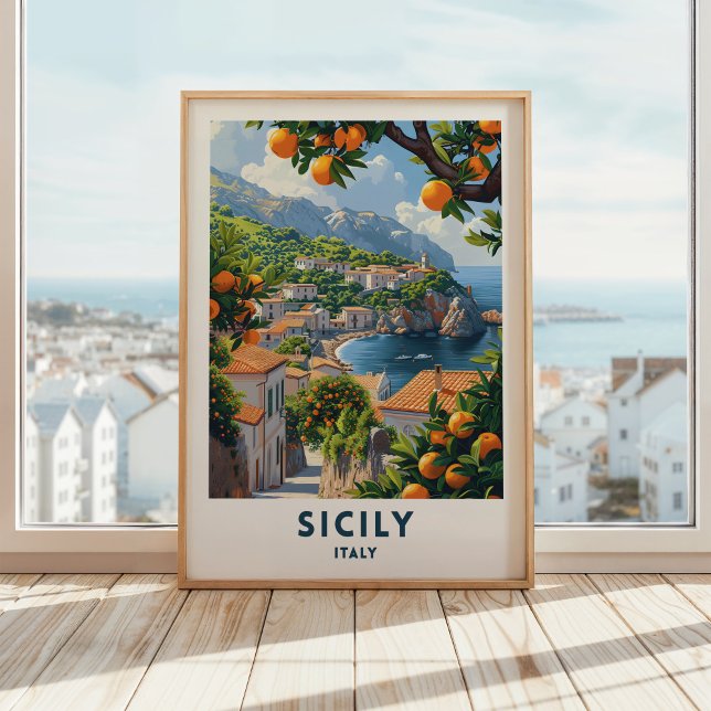 Sizilien Italien Reisen Print Poster Italienische  (Von Creator hochgeladen)