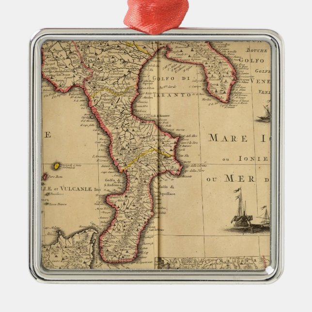 Sizilien Italien Silbernes Ornament (Vorne)