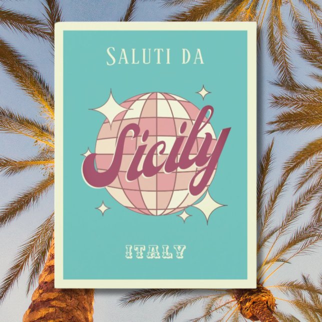 Sizilien Italien Urlaub Retro Vintag Postkarte (Von Creator hochgeladen)