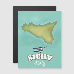 Sizilien Italien Vintage-Stil Karte
