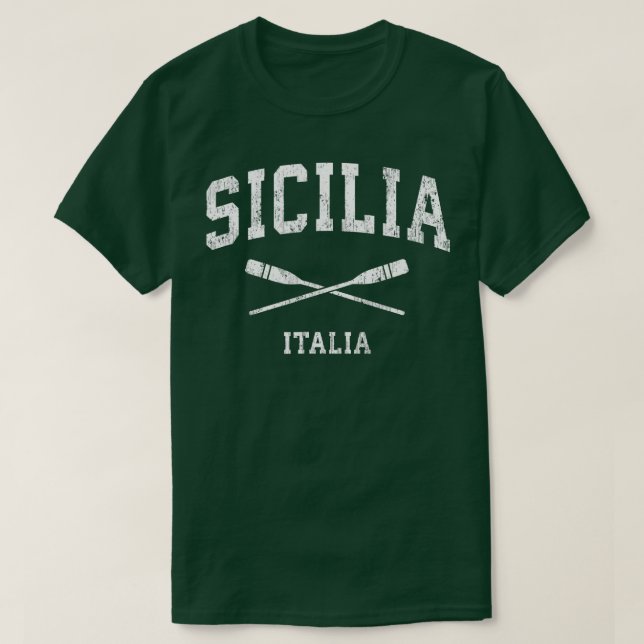 Sizilien Italien Vintage Wassersportwagen T-Shirt (Design vorne)