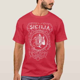 Sizilien Italyrinacria Heraldik Heim Stolz Familie T-Shirt