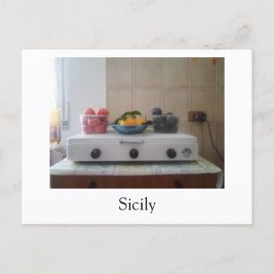 Sizilien Postcard - Sommerfrucht Feiertagspostkarte