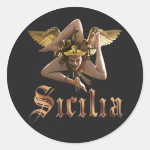 Sizilien / Sicilia Triskelion Trinacria AUFKLEBER