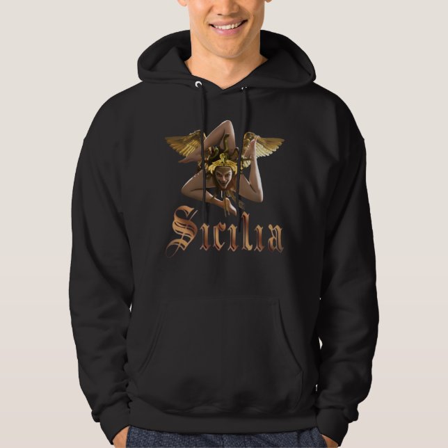 Sizilien / Sicilia Triskelion Trinacria Hoodie (Vorderseite)