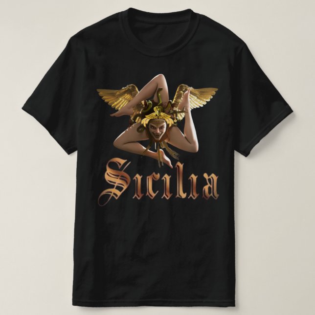 Sizilien / Sicilia Triskelion Trinacria T - Shirt (Design vorne)