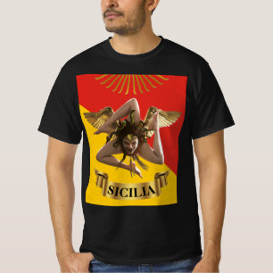 Sizilien / Sizilianische Medusa Trinacria Poster T-Shirt