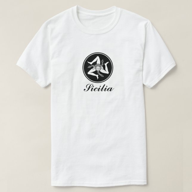 Sizilien Trinacria Ihr Text T-Shirt (Design vorne)