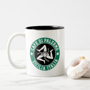 Sizilien Trinacria Ihr Text Zweifarbige Tasse