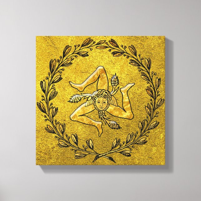 Sizilien Trinacria Olivenweg Gewürz Leinwanddruck (Vorderseite)