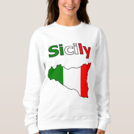 Sizilien und Karte in den Farben der italienischen Sweatshirt