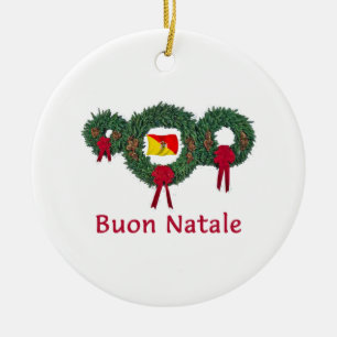 Sizilien-Weihnachten 2 Keramik Ornament