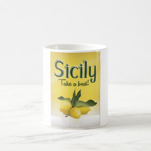 Sizilien Zitrone Vintage-Reiseposter Tasse