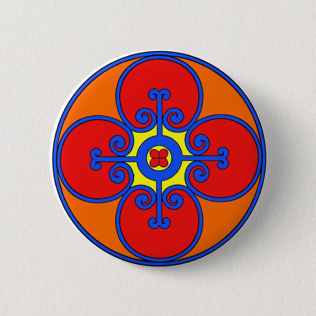 Sizilienmediterranes Design Button (Vorderseite)
