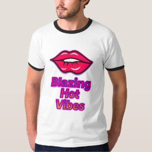 Sizzelnde heiße Vibes Herren Basic Ringel T-Shirt 
