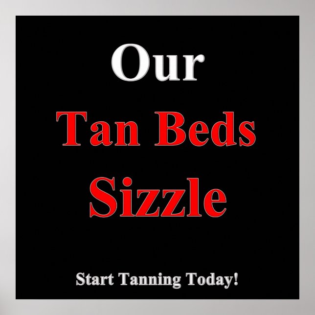 Sizzle Tan Tanning Poster Matte (Vorne)