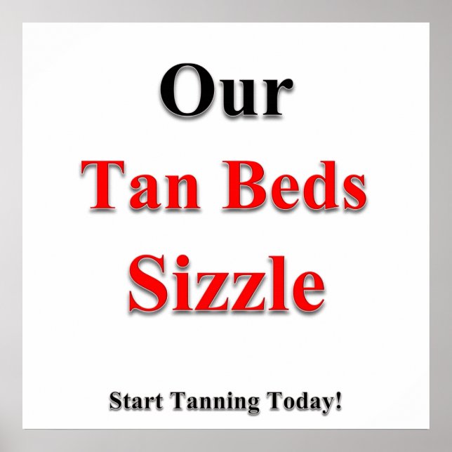 Sizzle Tan Tanning Poster Matte (Vorne)