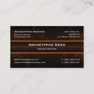 Sizzle-Visitenkarte - Orange Visitenkarte