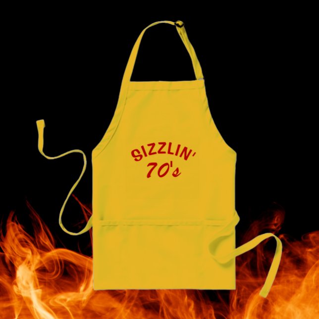 Sizzlin' 70er Geburtstags-Meilenstein Schürze (In Situ Fire)