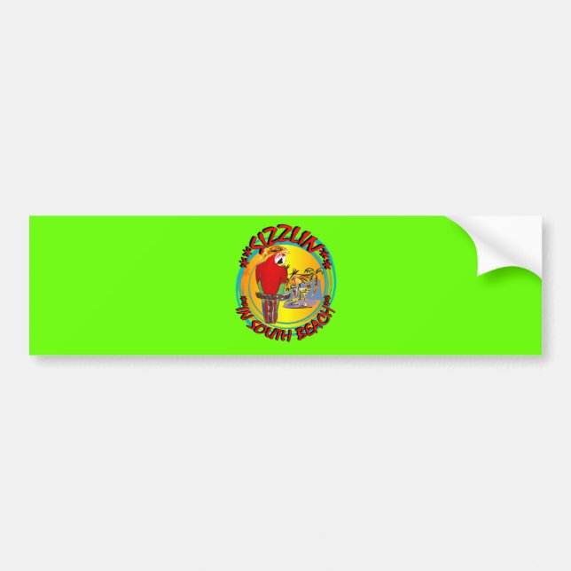SIZZLIN PARROTS AUTOAUFKLEBER (Vorne)