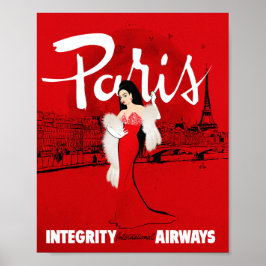 Sizzling in Paris Art Print Poster