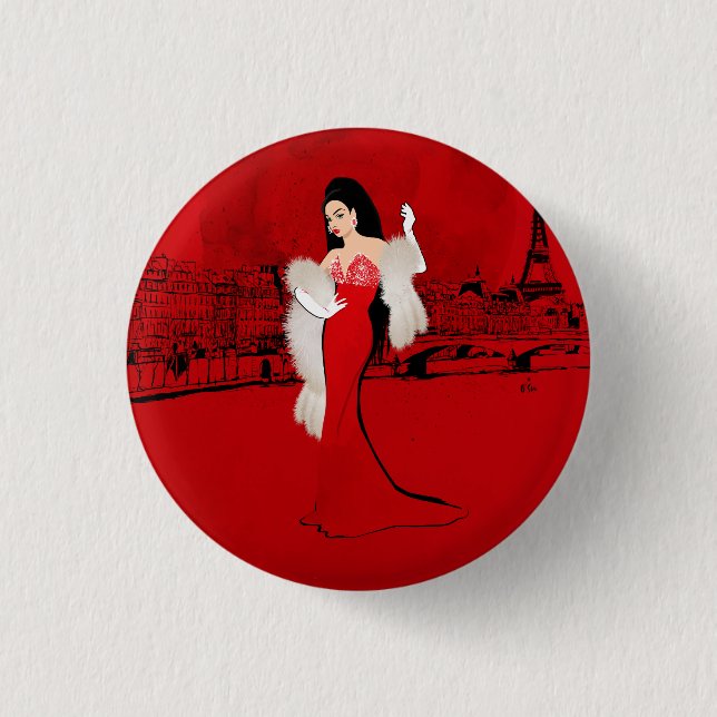 Sizzling in Paris Button (Vorderseite)