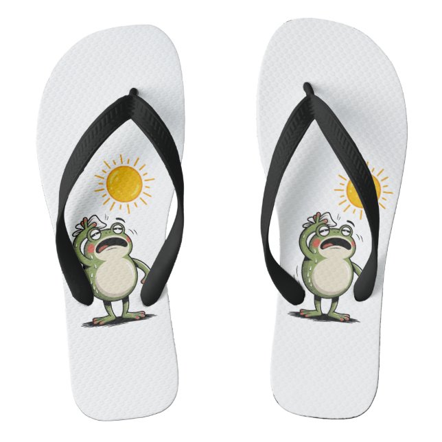 Sizzling Summer Frosch Damen Flip-Flops Flip Flops (Fußbett)