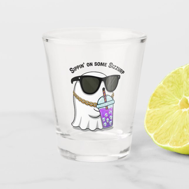 Sizzurp Ghost Shot Glass – Funny Cute Ghost  Schnapsglas (Vorderseite)