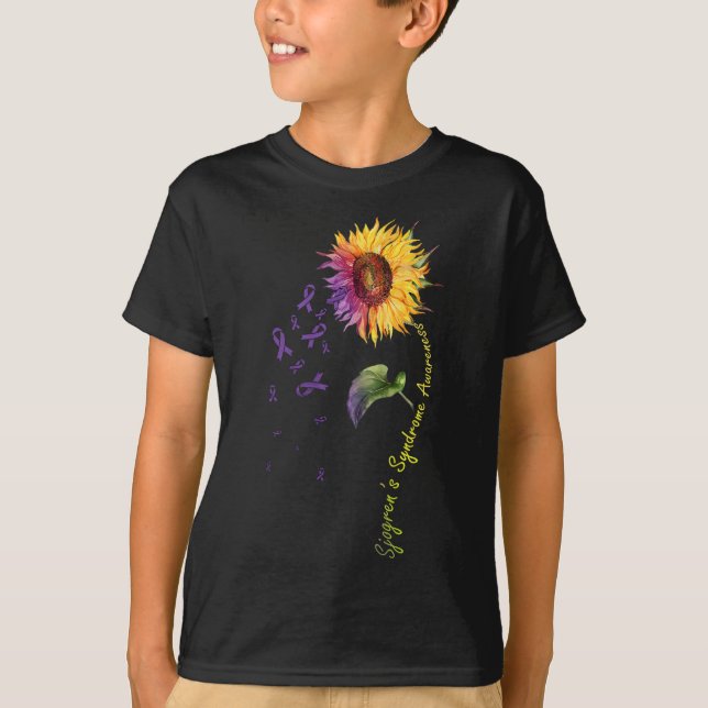 Sjogren-Syndrom-Bewusstsein Sonnenblume T-Shirt (Vorderseite)