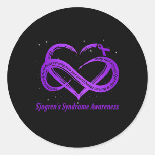 Sjogren-Syndrom Warrior-Down-Syndrom Runder Aufkleber