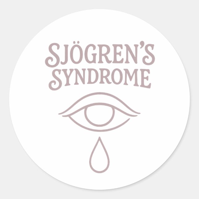 Sjogrens-Syndrom Runder Aufkleber (Vorderseite)