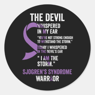 Sjogrens Syndrome Awareness Ribbon Down Syndrome A Runder Aufkleber