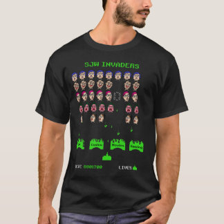SJW Invaders Retro Video Game T Shirt
