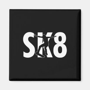 Sk8 Coole Skateboard Design Skateboarding-Tricks S Magnet