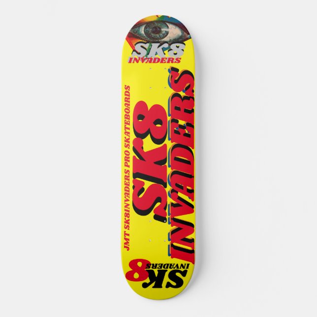 SK8 INVADERS 8 1/4" Skateboard Deck (Vorderseite)