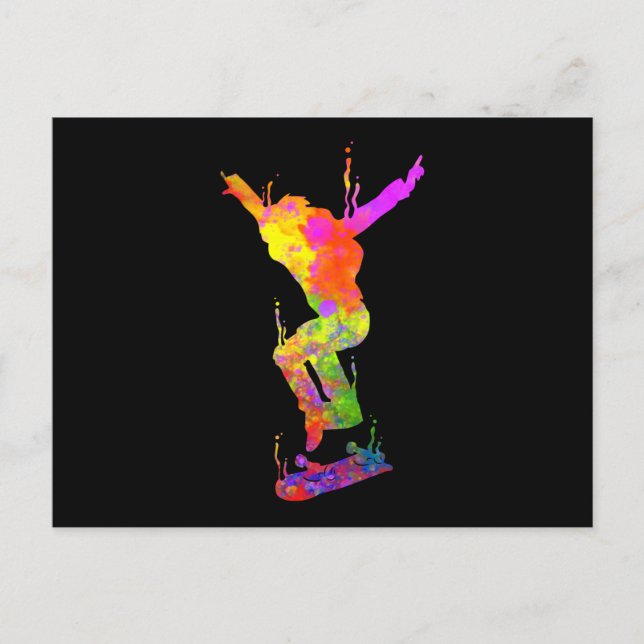 Sk8 Skateboarder Skatepark Sk8ing Skatehalle Postkarte (Vorderseite)