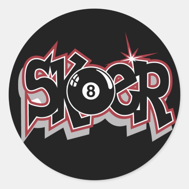 Sk8er-Aufkleber Runder Aufkleber (Vorderseite)