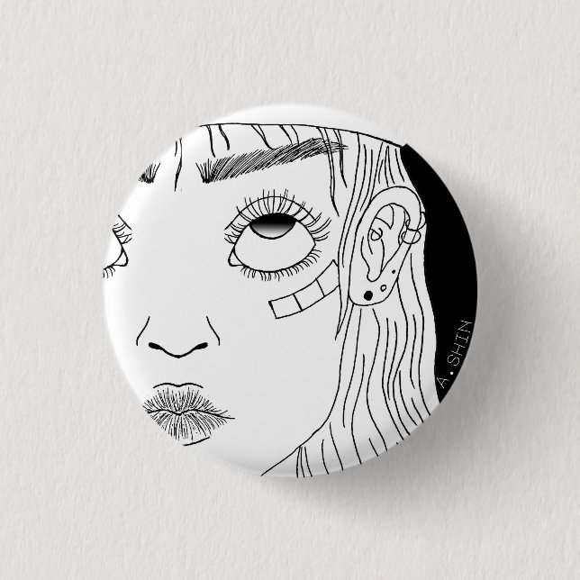 sk8er Mädchen Button (Vorderseite)