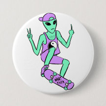 Sk8r alien-Knopf