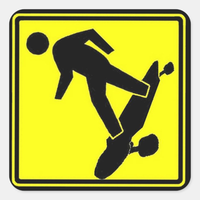 Sk8r Xing Quadratischer Aufkleber (Vorderseite)