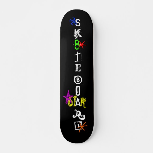 "Sk8teboard St*r 3" Skateboard (Vorne)