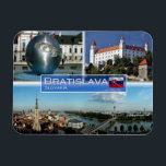 SK Slowakei - Bratislava - Magnet<br><div class="desc">Hier finden Sie das Andenken Ihres Urlaubs. Diese Kategorie enthält Kühlschrankmagnete von vielen Orten. Dieses Bild enthält eine Darstellung der folgenden Orte: Slowakei - Bratislava - Brunnen Bratislava Mierove Namestie - Burg. Beeindrucken Sie Freunde und Familie mit einzigartigen Souvenirs von der großen Reise! Probier uns!</div>