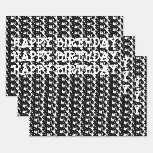 SKA DAYS GEBURTSTAG WRAPPING PAPIERBLATT SET GESCHENKPAPIER SET