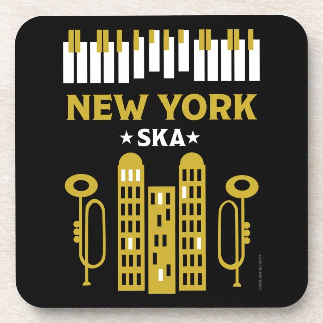 Ska Jazz Getränkeuntersetzer (Vorderseite)