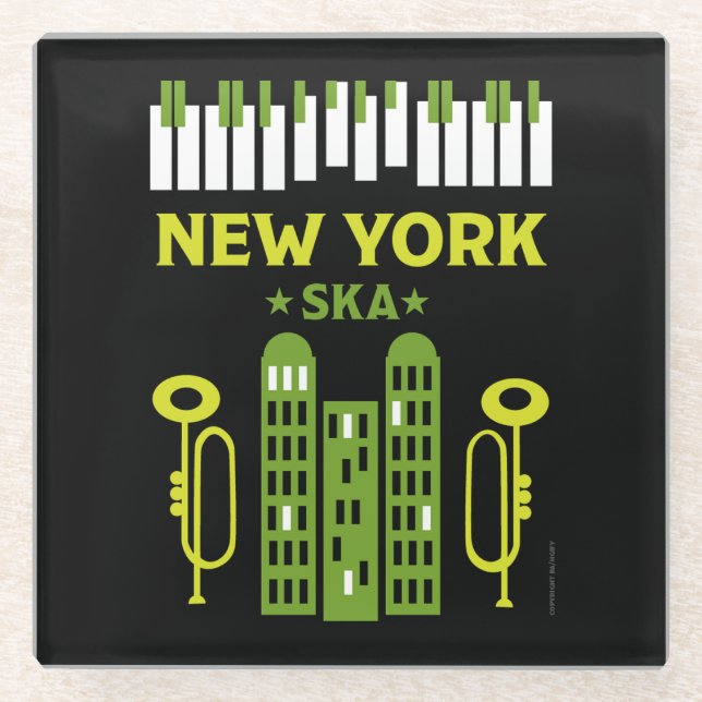 Ska Jazz Music Glasuntersetzer (Vorderseite)