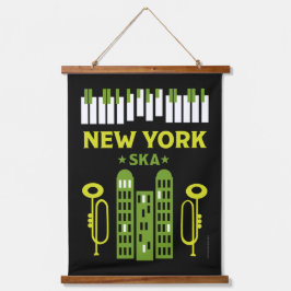 Ska Jazz Music Wandteppich Mit Holzrahmen