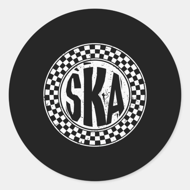 Ska Music Runder Aufkleber (Vorderseite)