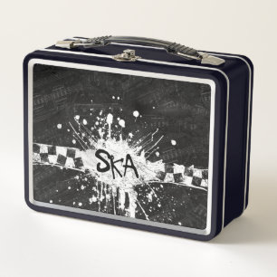 Ska-Musik kariert Old-School-Punk-Rock 80er Metall Brotdose
