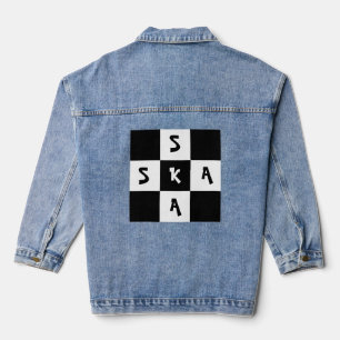 Ska-Musik karierte alte Schule Punkrock 80er Jeansjacke