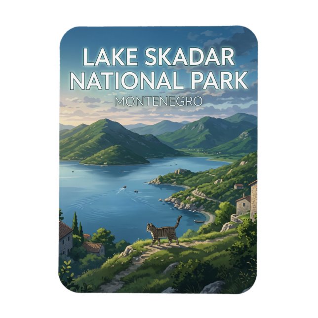 Skadarsee-Nationalpark Montenegro Magnet (Vertikal)